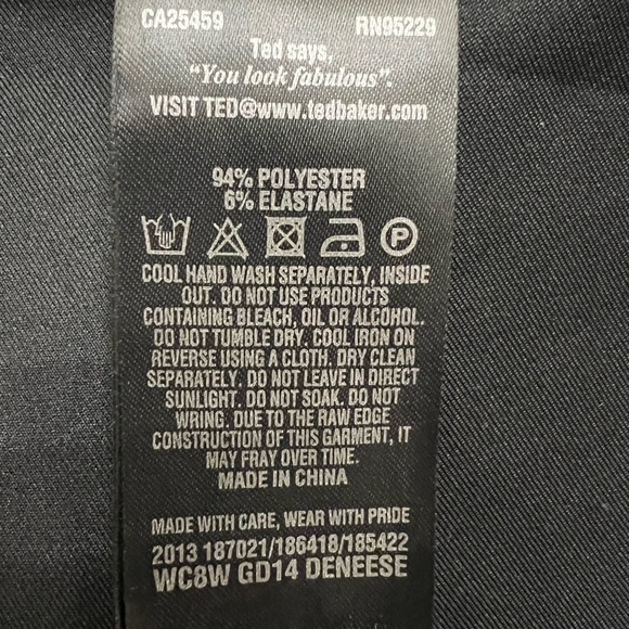 Ted Baker Fit and Flare Black Dress, Size 3 (Euro) size 6 to 8 (US) - Picture 4 of 4